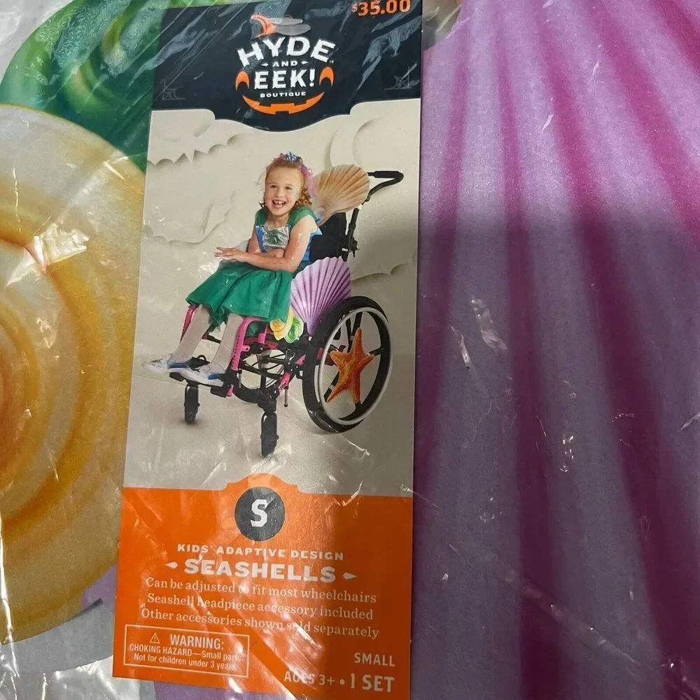 HYDE and EEK Wheelchair Sea Shell Costume Adaptive Design - One Size fits most